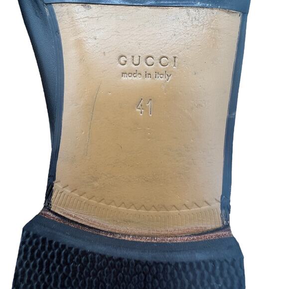 Gucci Princetown Horsebit Loafer Floral Flower Black Leather Mules EU 41 US 11 - Picture 15 of 16